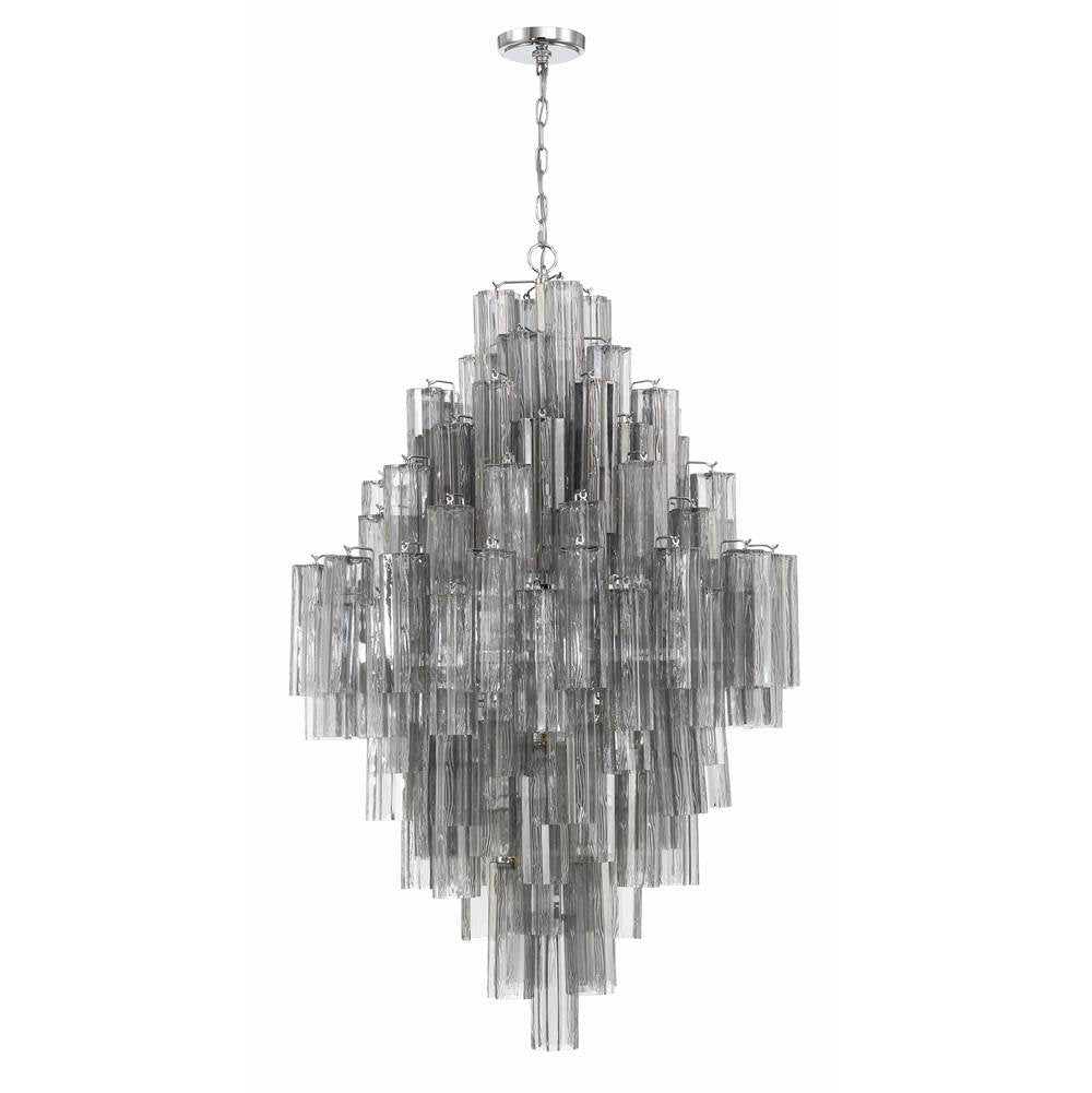 Crystorama Addis 20 Light Aged Brass Chandelier