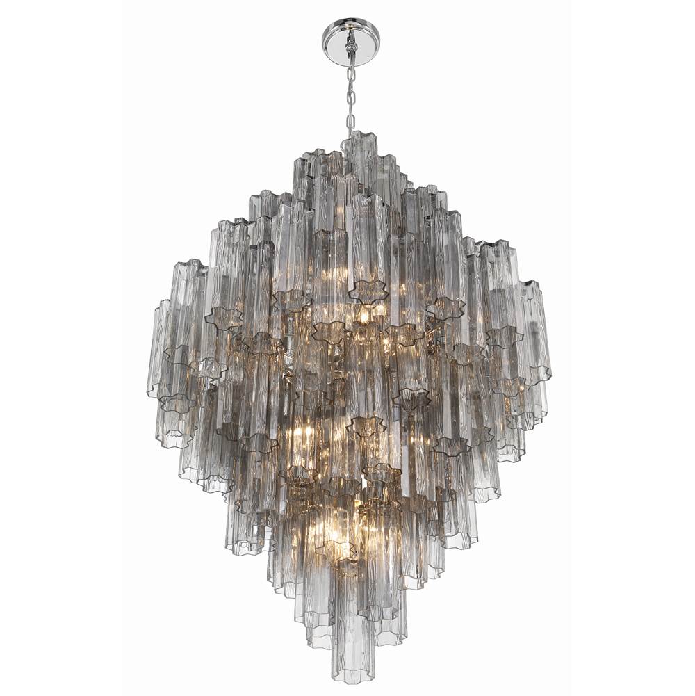 Crystorama ADD-319-CH-SM Polished Chrome Addis 20 Light Polished Chrome Chandelier Image 3