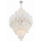 Crystorama ADD-319-CH-WH Polished Chrome Addis 20 Light Polished Chrome Chandelier Image 4