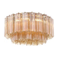 Crystorama ADD-321-AG-AM Aged Brass Addis 7 Light Aged Brass Flush Mount Image 1