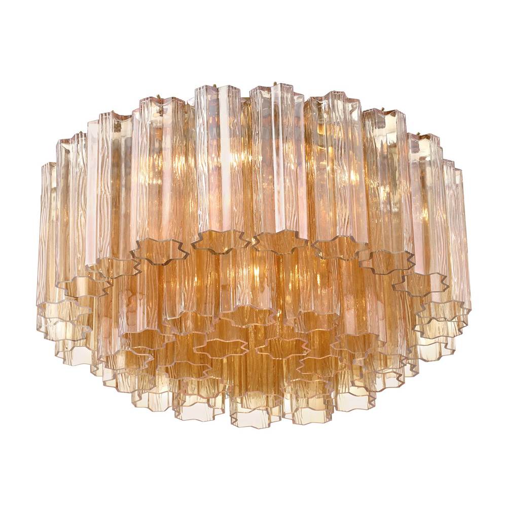 Crystorama ADD-321-AG-AM Aged Brass Addis 7 Light Aged Brass Flush Mount Image 4