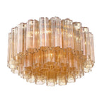 Crystorama ADD-321-AG-AM Aged Brass Addis 7 Light Aged Brass Flush Mount Image 4