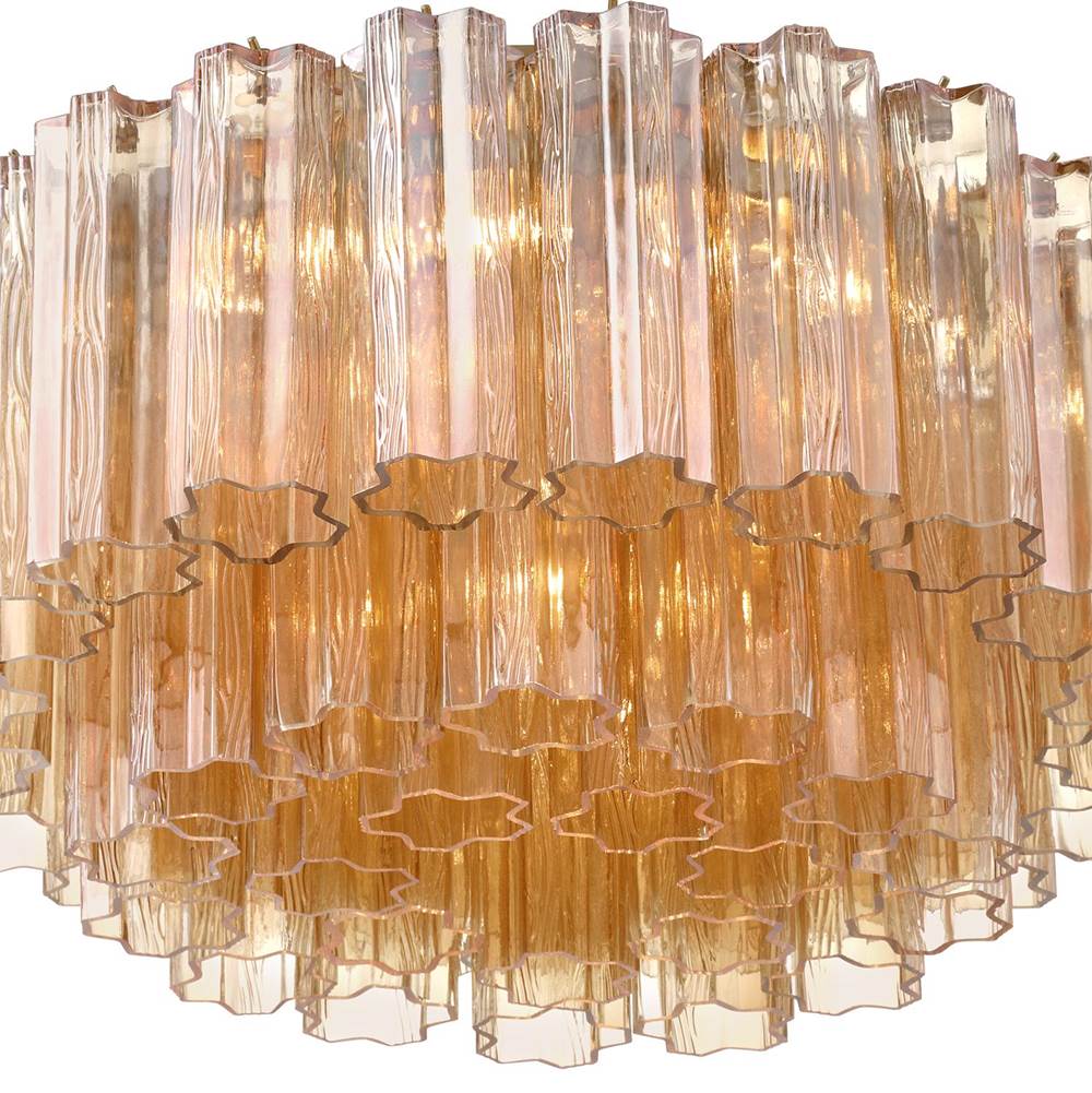 Crystorama ADD-321-AG-AM Aged Brass Addis 7 Light Aged Brass Flush Mount Image 3