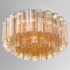 Crystorama ADD-321-AG-AM Aged Brass Addis 7 Light Aged Brass Flush Mount Image 2