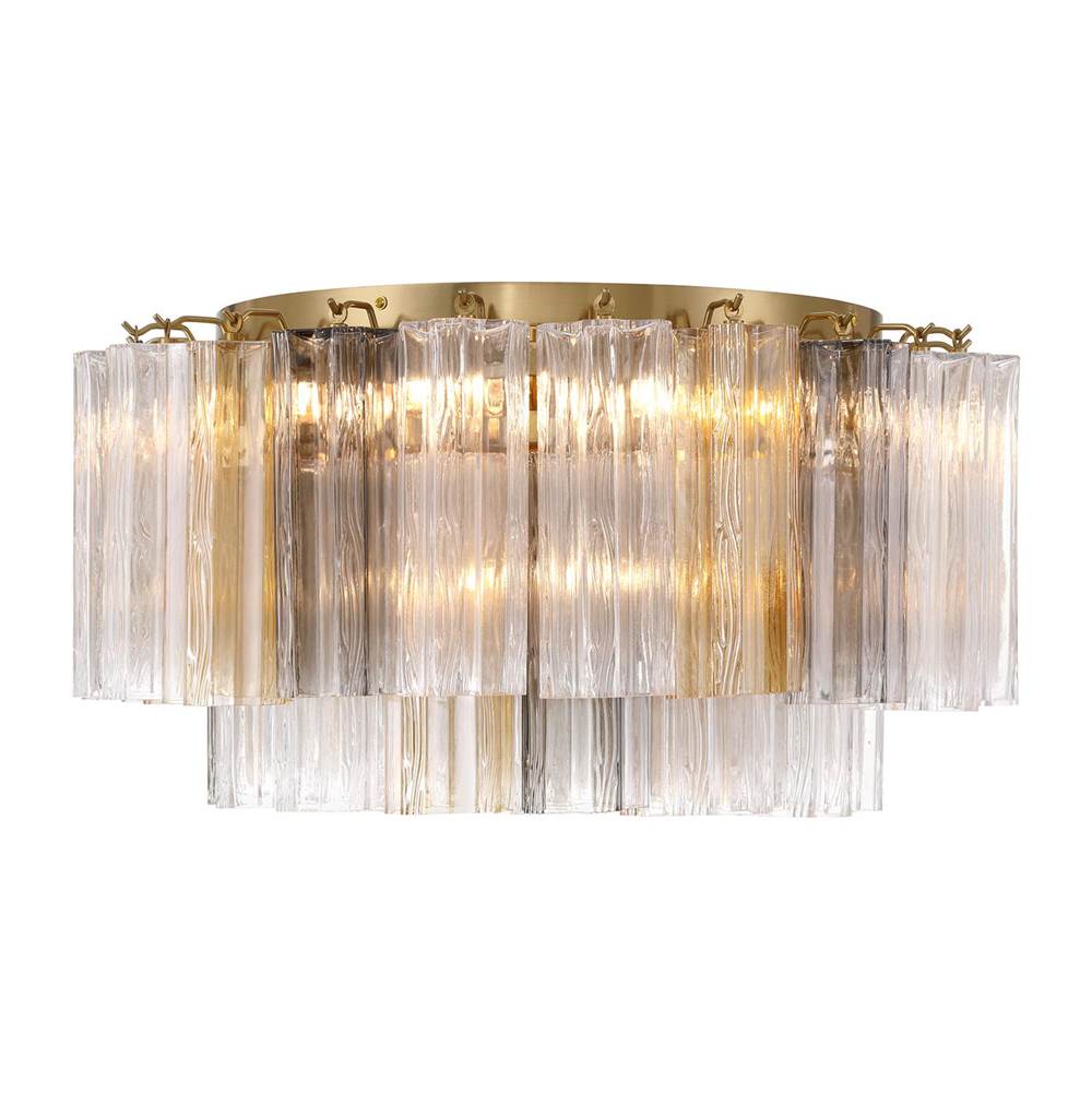 Crystorama ADD-321-AG-AU Aged Brass Addis 7 Light Aged Brass Flush Mount Image 5