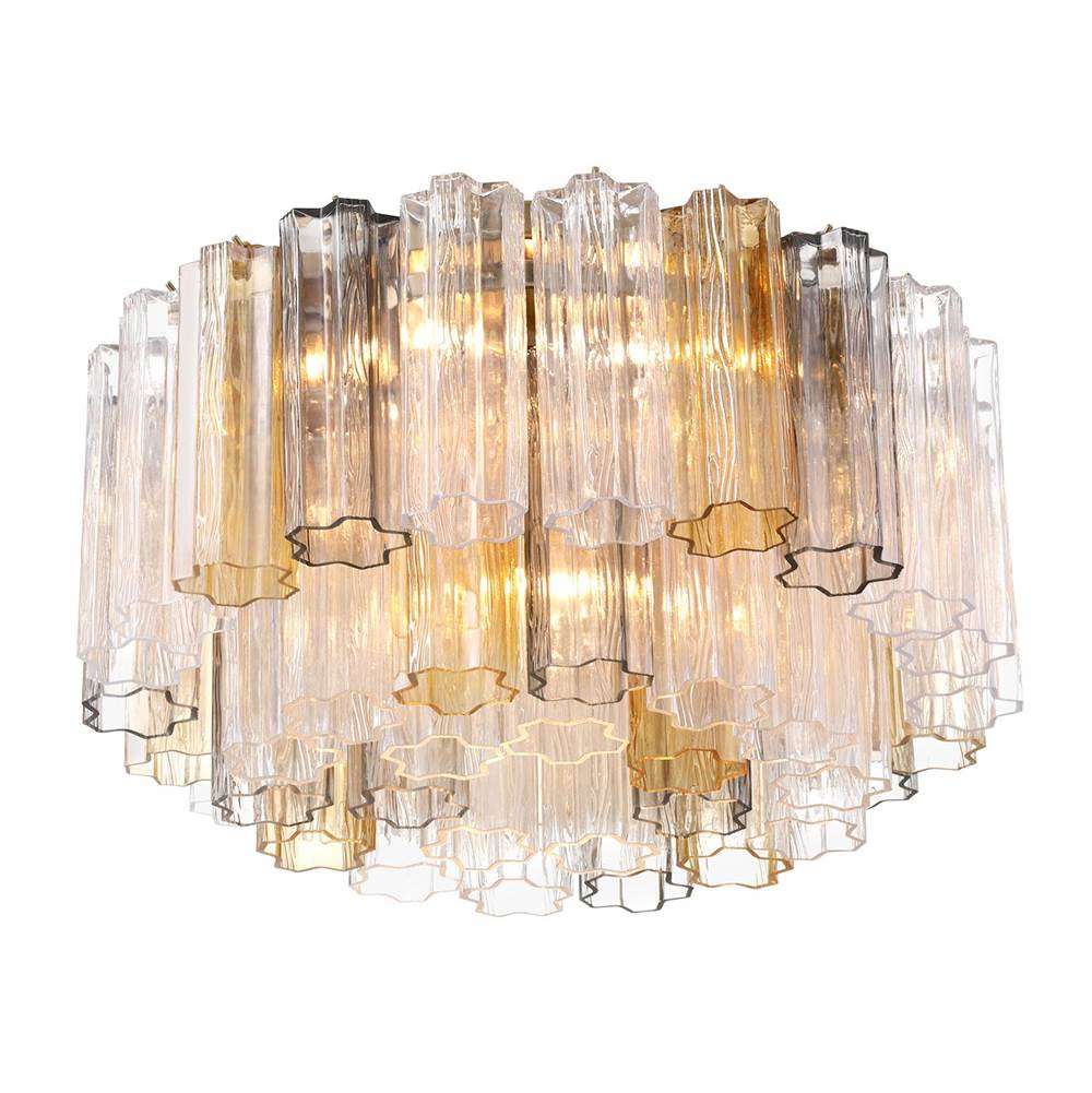 Crystorama ADD-321-AG-AU Aged Brass Addis 7 Light Aged Brass Flush Mount Image 4