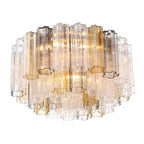 Crystorama ADD-321-AG-AU Aged Brass Addis 7 Light Aged Brass Flush Mount Image 4