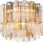Crystorama ADD-321-AG-AU Aged Brass Addis 7 Light Aged Brass Flush Mount Image 3