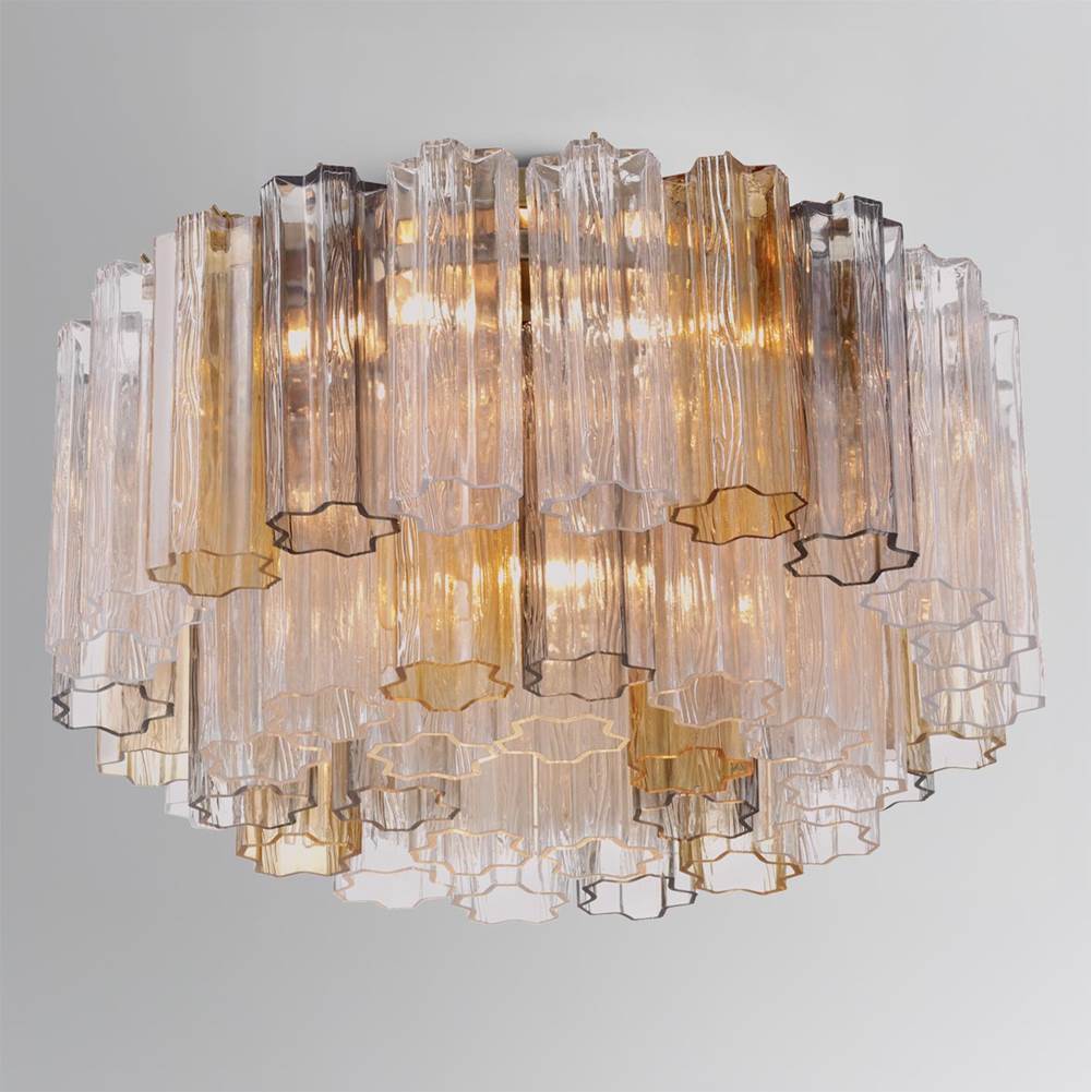Crystorama ADD-321-AG-AU Aged Brass Addis 7 Light Aged Brass Flush Mount Image 2