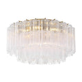 Crystorama ADD-321-AG-CL Aged Brass Addis 7 Light Aged Brass Flush Mount Image 1