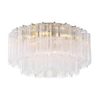 Crystorama ADD-321-AG-CL Aged Brass Addis 7 Light Aged Brass Flush Mount Image 1