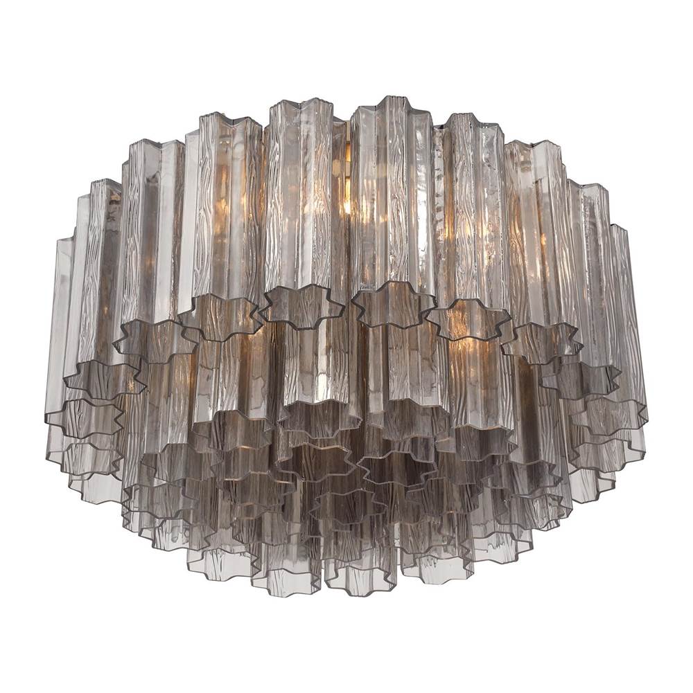 Crystorama ADD-321-AG-SM Aged Brass Addis 7 Light Aged Brass Flush Mount Image 7