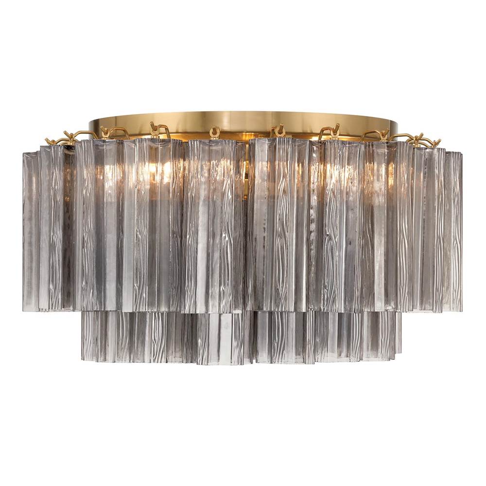 Crystorama ADD-321-AG-SM Aged Brass Addis 7 Light Aged Brass Flush Mount Image 6