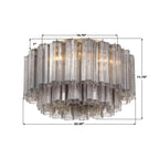 Crystorama ADD-321-AG-SM Aged Brass Addis 7 Light Aged Brass Flush Mount Image 3