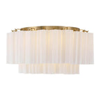 Crystorama ADD-321-AG-WH Aged Brass Addis 7 Light Aged Brass Flush Mount Image 5
