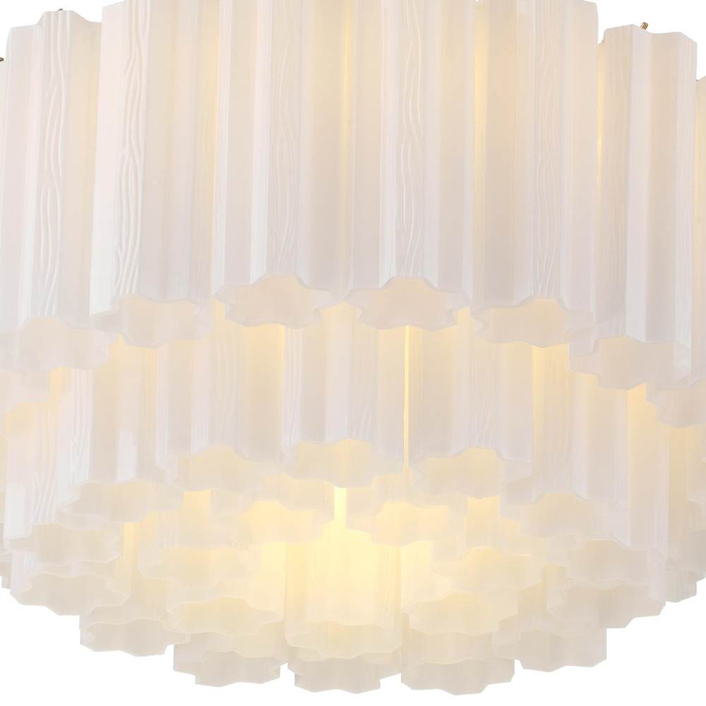 Crystorama ADD-321-AG-WH Aged Brass Addis 7 Light Aged Brass Flush Mount Image 3
