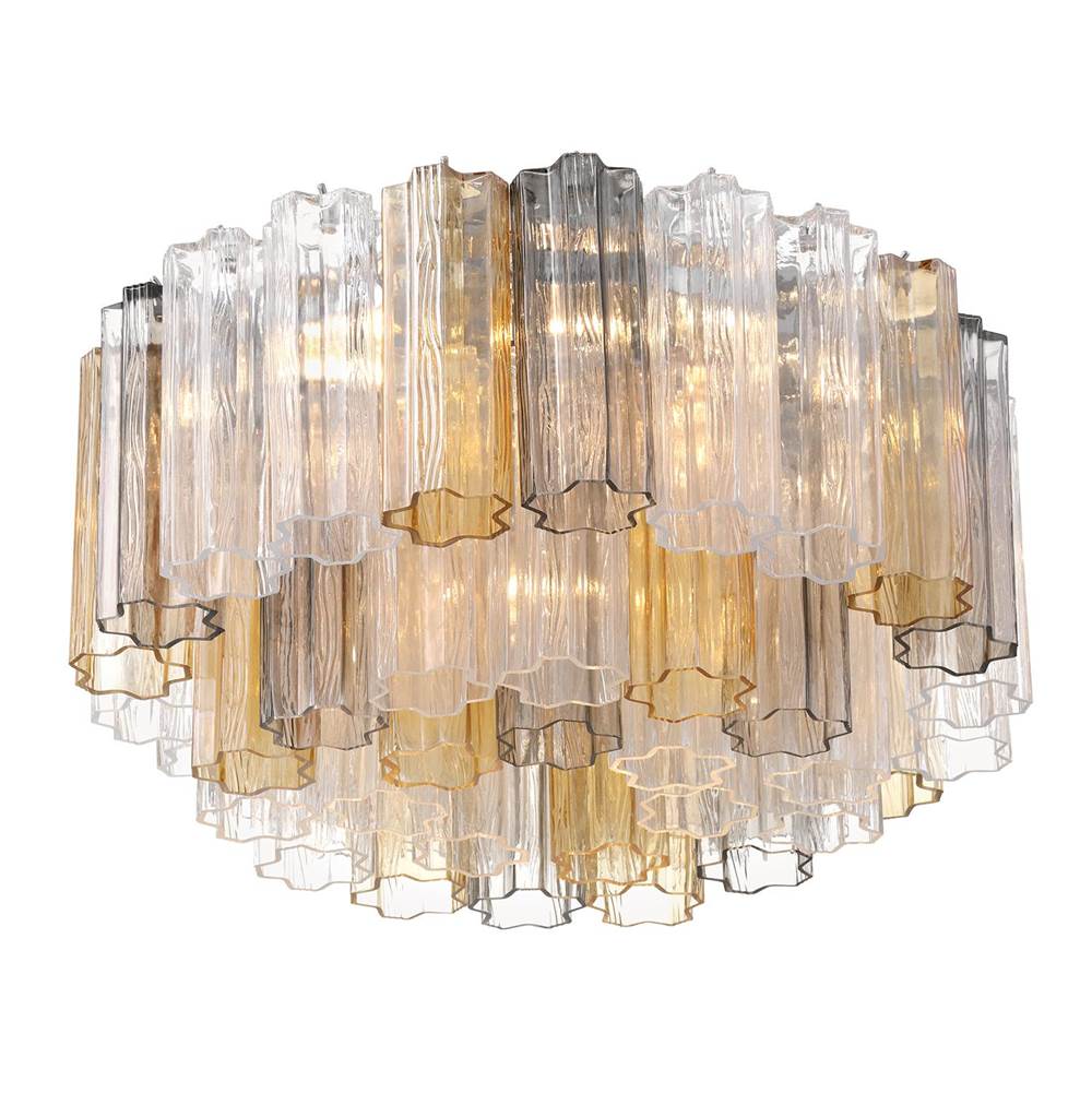 Crystorama ADD-321-CH-AU Polished Chrome Addis 7 Light Polished Chrome Flush Mount Image 4