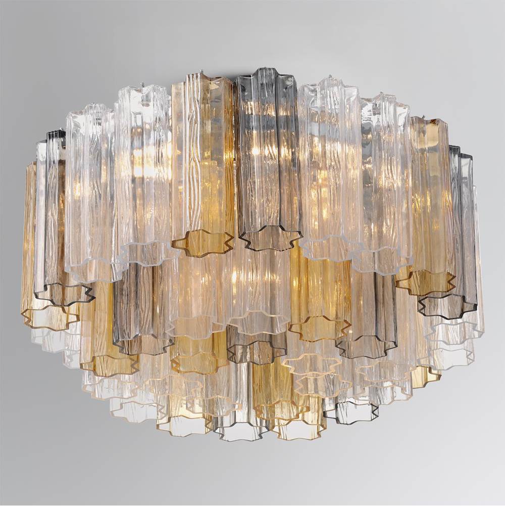 Crystorama ADD-321-CH-AU Polished Chrome Addis 7 Light Polished Chrome Flush Mount Image 2