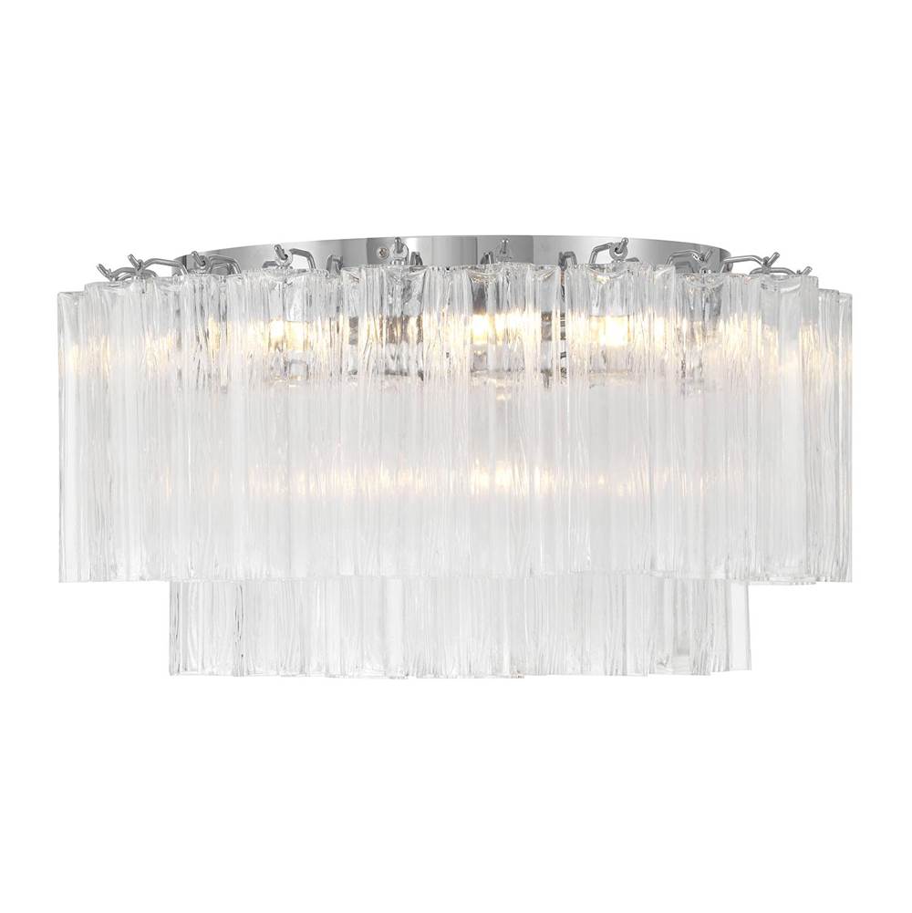 Crystorama ADD-321-CH-CL Polished Chrome Addis 7 Light Polished Chrome Flush Mount Image 5
