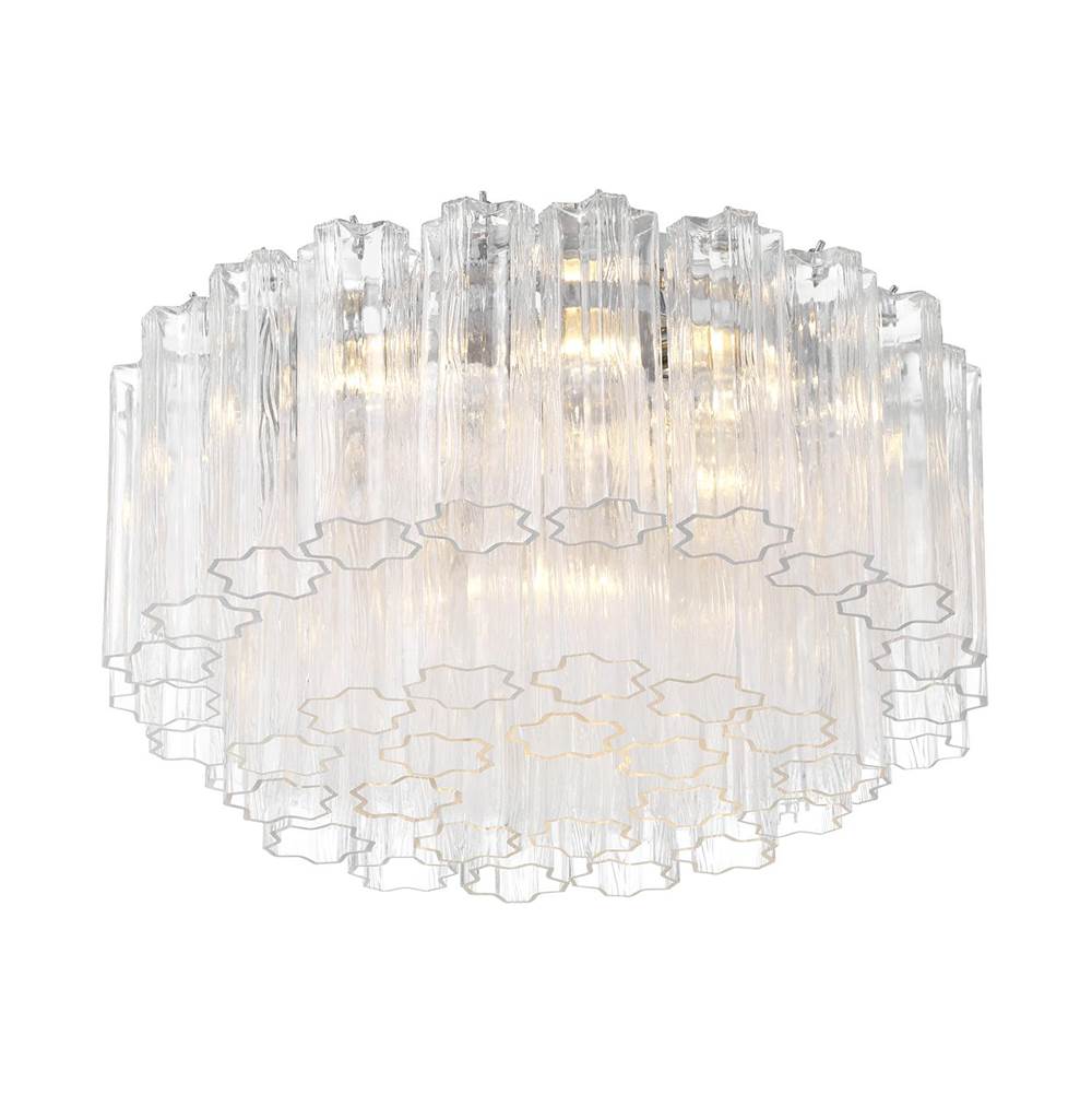Crystorama ADD-321-CH-CL Polished Chrome Addis 7 Light Polished Chrome Flush Mount Image 4