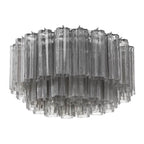 Crystorama Addis 7 Light Aged Brass Flush Mount