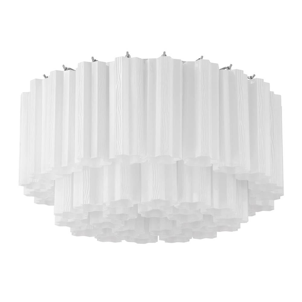 Crystorama Addis 7 Light Aged Brass Flush Mount