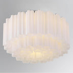 Crystorama ADD-321-CH-WH Polished Chrome Addis 7 Light Polished Chrome Flush Mount Image 2
