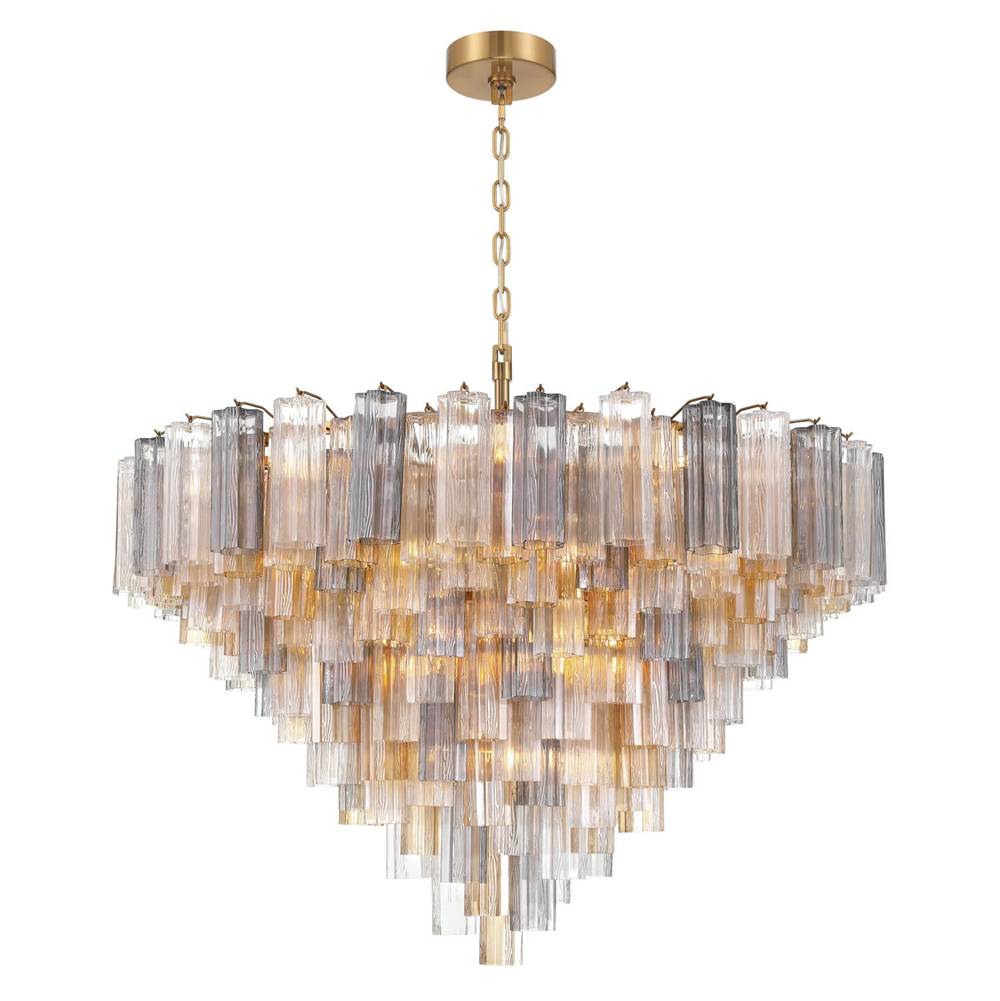 Crystorama ADD-327-AG-AU Aged Brass Addis 49'' Aged Brass Chandelier Image 1