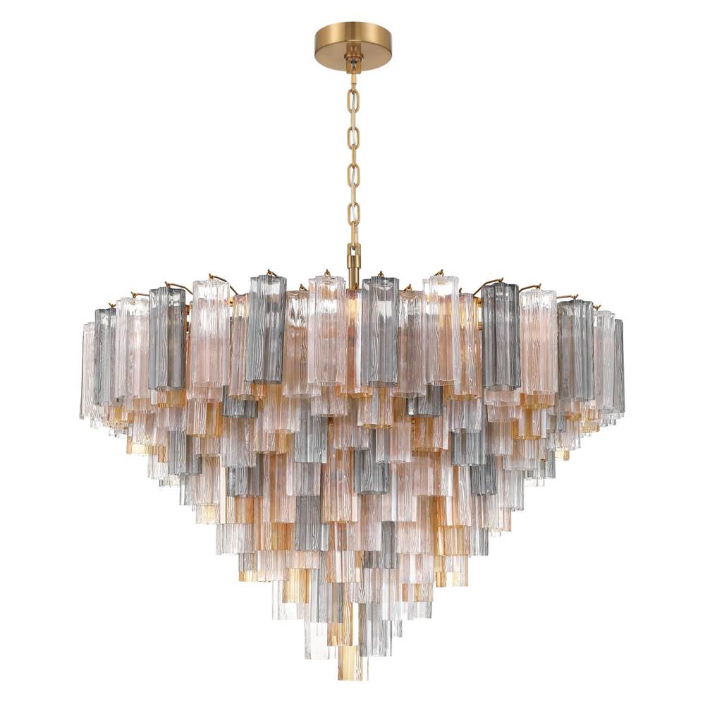 Crystorama Addis 49'' Aged Brass Chandelier