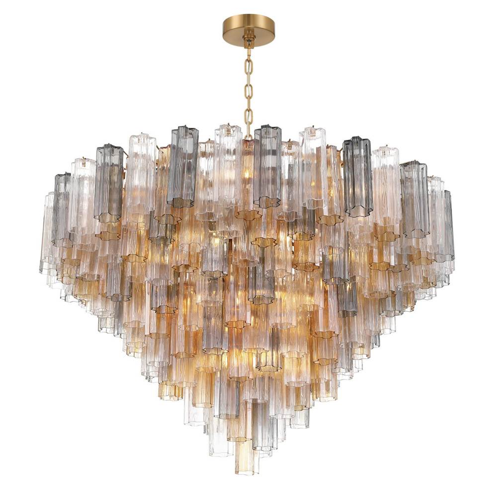 Crystorama ADD-327-AG-AU Aged Brass Addis 49'' Aged Brass Chandelier Image 6