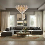 Crystorama ADD-327-AG-AU Aged Brass Addis 49'' Aged Brass Chandelier Image 3