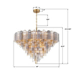 Crystorama ADD-327-AG-AU Aged Brass Addis 49'' Aged Brass Chandelier Image 2