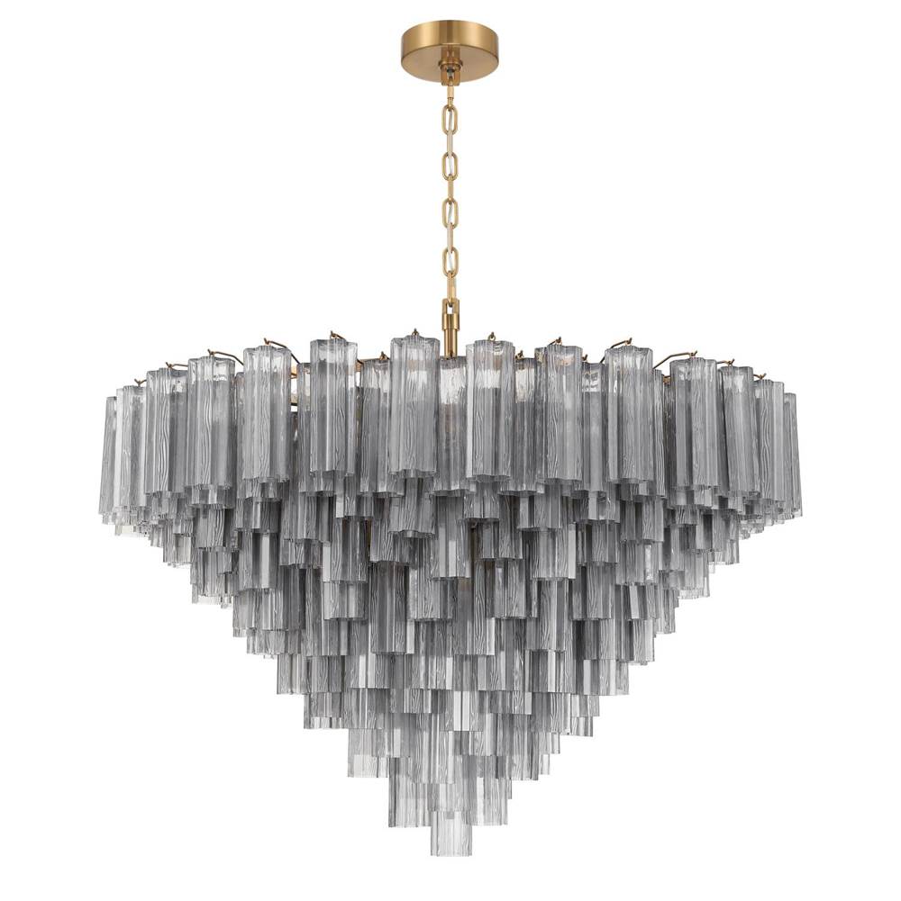 Crystorama Addis 49'' Aged Brass Chandelier