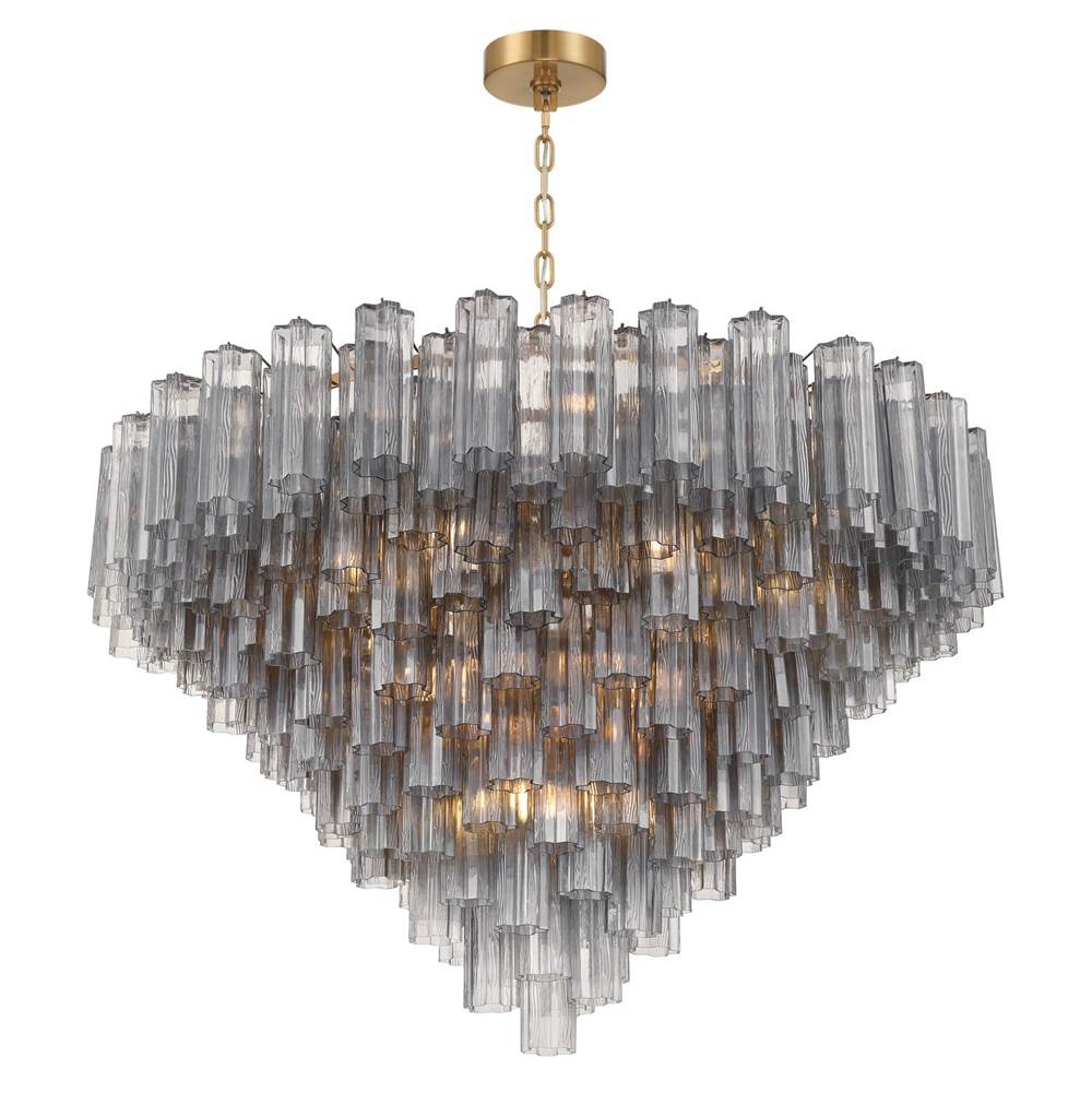 Crystorama ADD-327-AG-SM Aged Brass Addis 49'' Aged Brass Chandelier Image 6