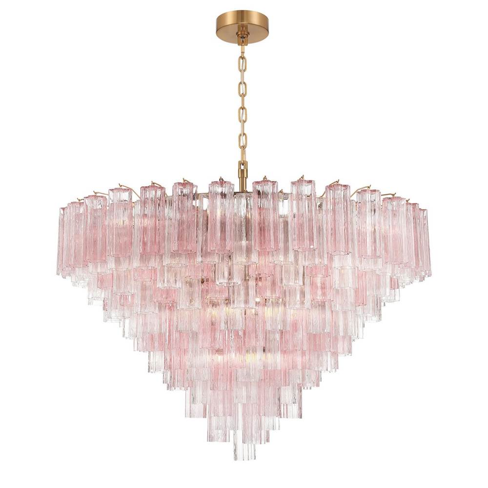 Crystorama ADD-327-AG-SP Aged Brass Addis 49'' Aged Brass Chandelier Image 1