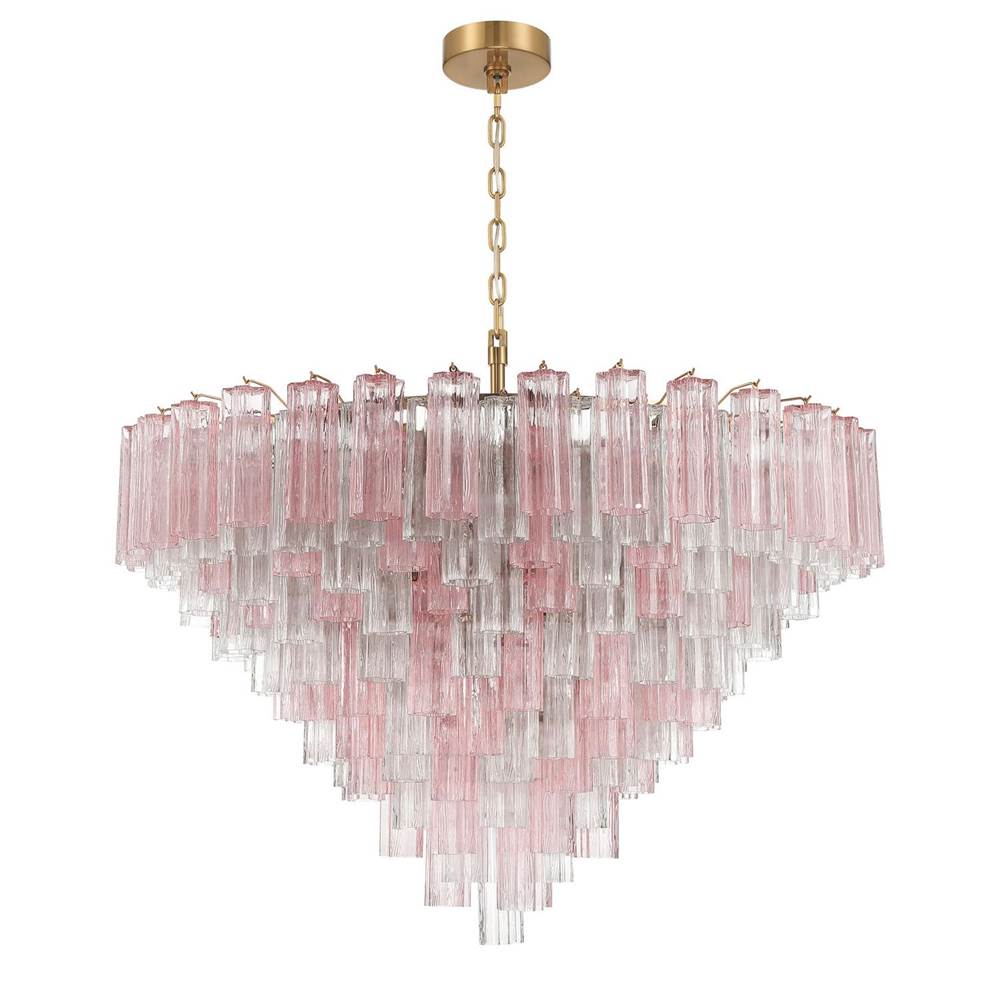 Crystorama Addis 49'' Aged Brass Chandelier