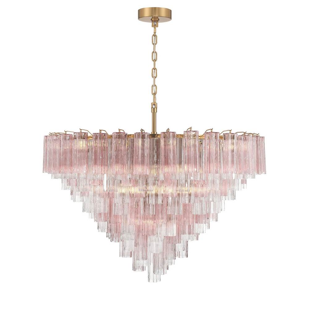 Crystorama ADD-327-AG-SP Aged Brass Addis 49'' Aged Brass Chandelier Image 6