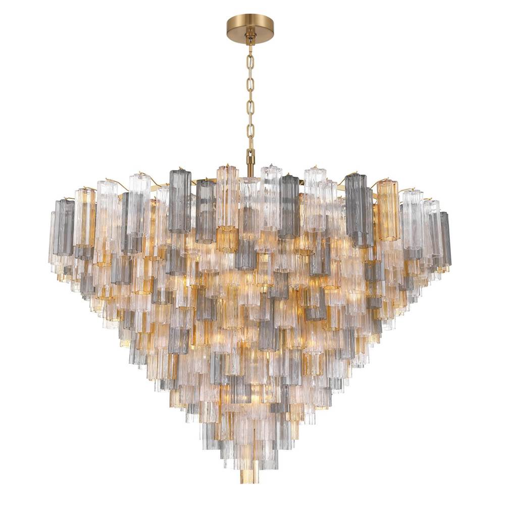 Crystorama ADD-329-AG-AU Aged Brass Addis 62'' Aged Brass Chandelier Image 1