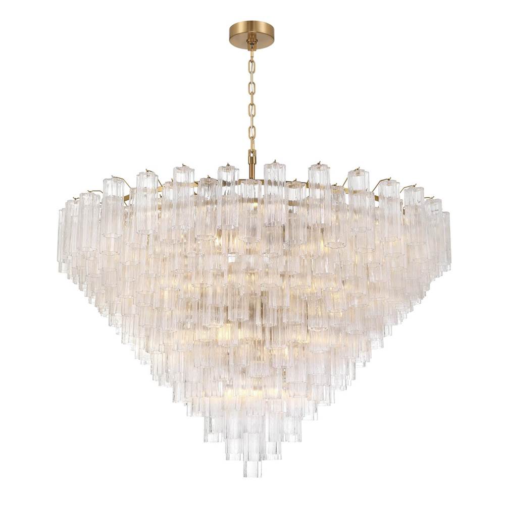 Crystorama ADD-329-AG-CL Aged Brass Addis 62'' Aged Brass Chandelier Image 1