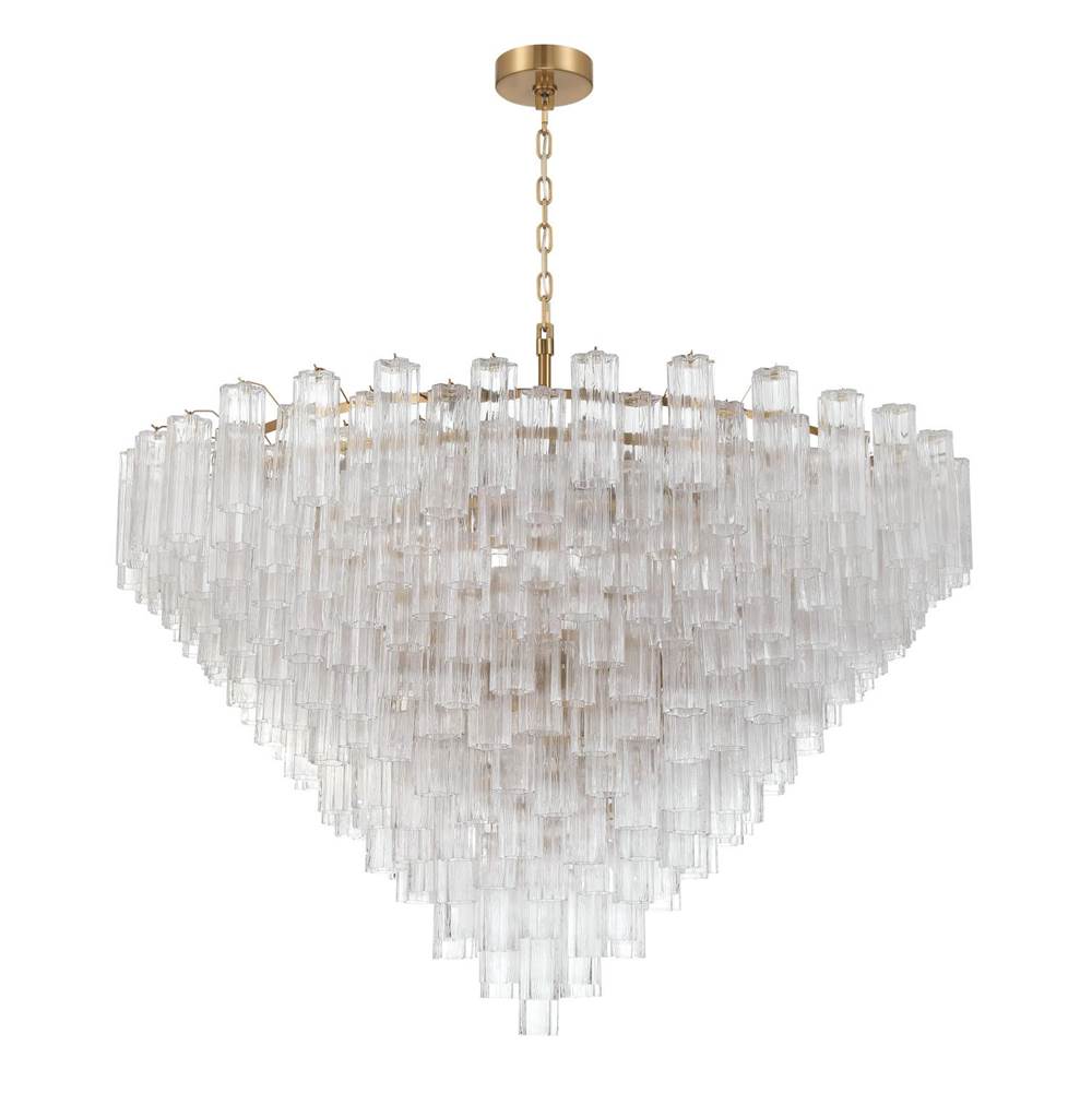 Crystorama Addis 62'' Aged Brass Chandelier