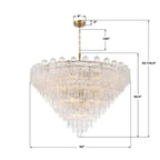 Crystorama ADD-329-AG-CL Aged Brass Addis 62'' Aged Brass Chandelier Image 2