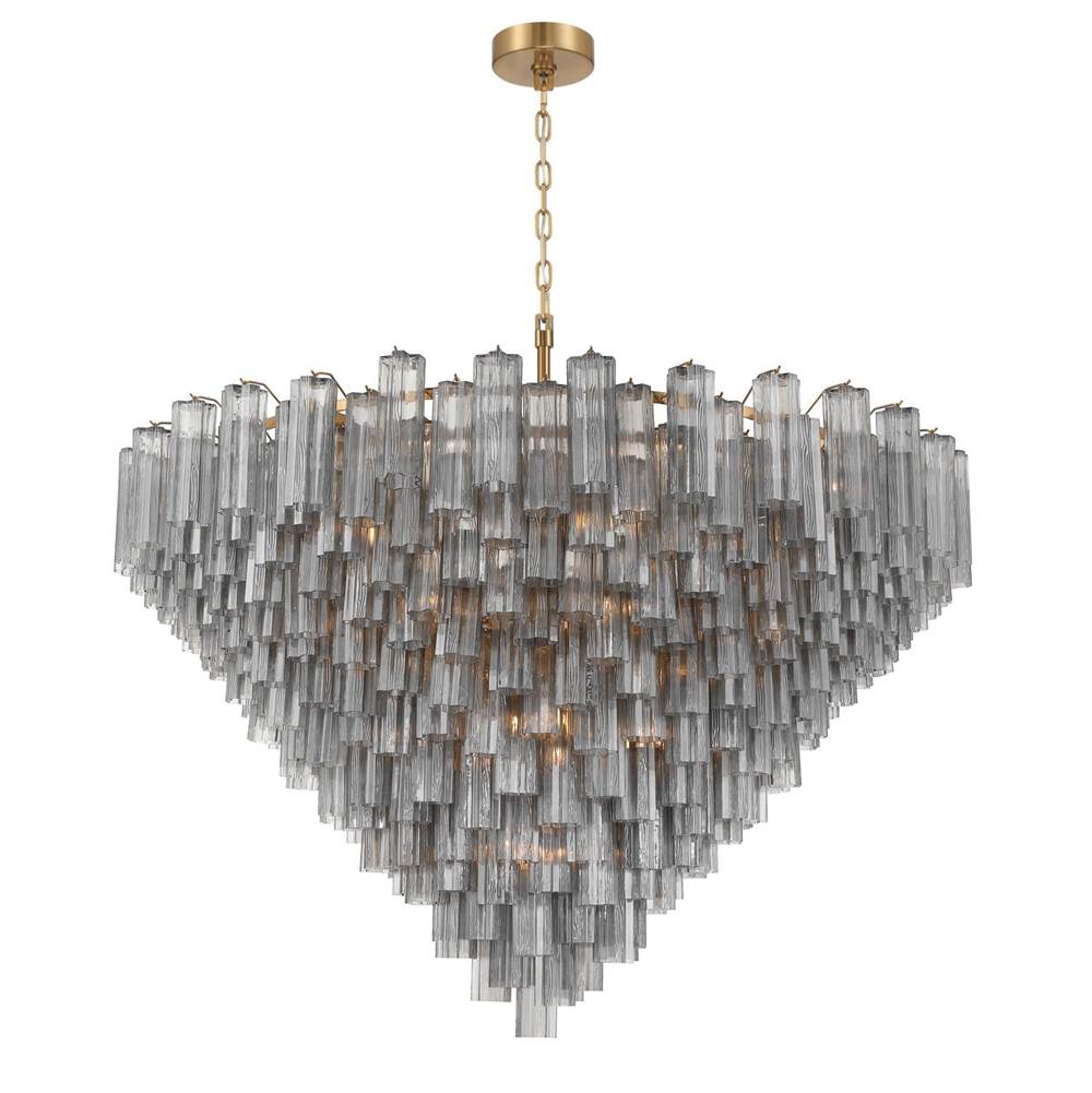 Crystorama ADD-329-AG-SM Aged Brass Addis 62'' Aged Brass Chandelier Image 1