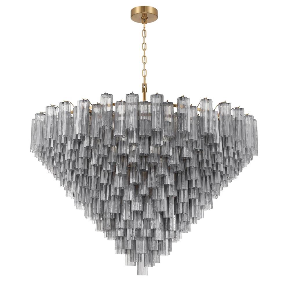 Crystorama Addis 62'' Aged Brass Chandelier