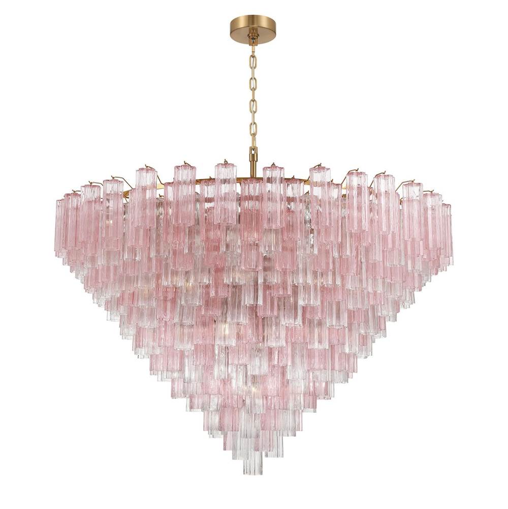 Crystorama ADD-329-AG-SP Aged Brass Addis 62'' Aged Brass Chandelier Image 1