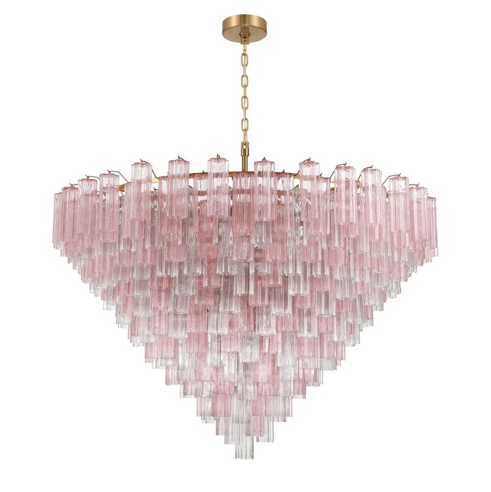Crystorama Addis 62'' Aged Brass Chandelier