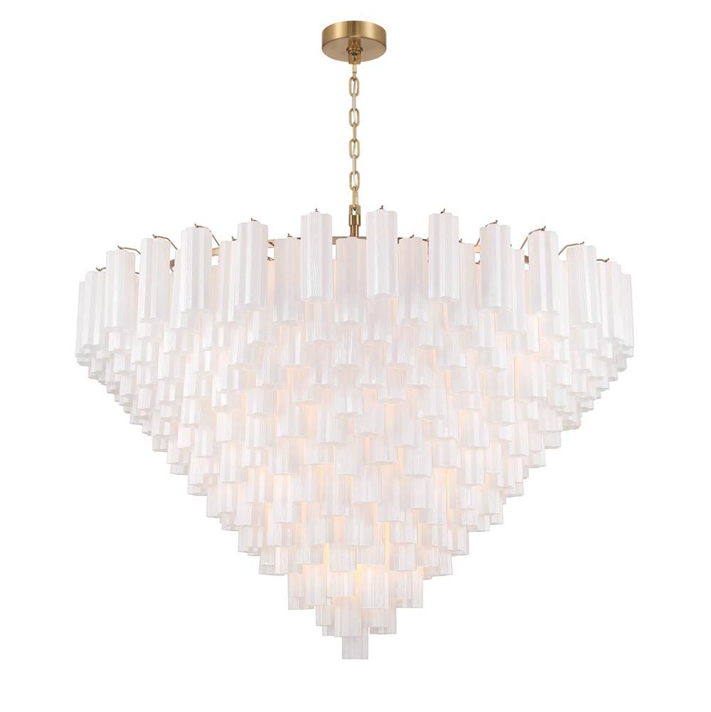 Crystorama ADD-329-AG-WH Aged Brass Addis 62'' Aged Brass Chandelier Image 1