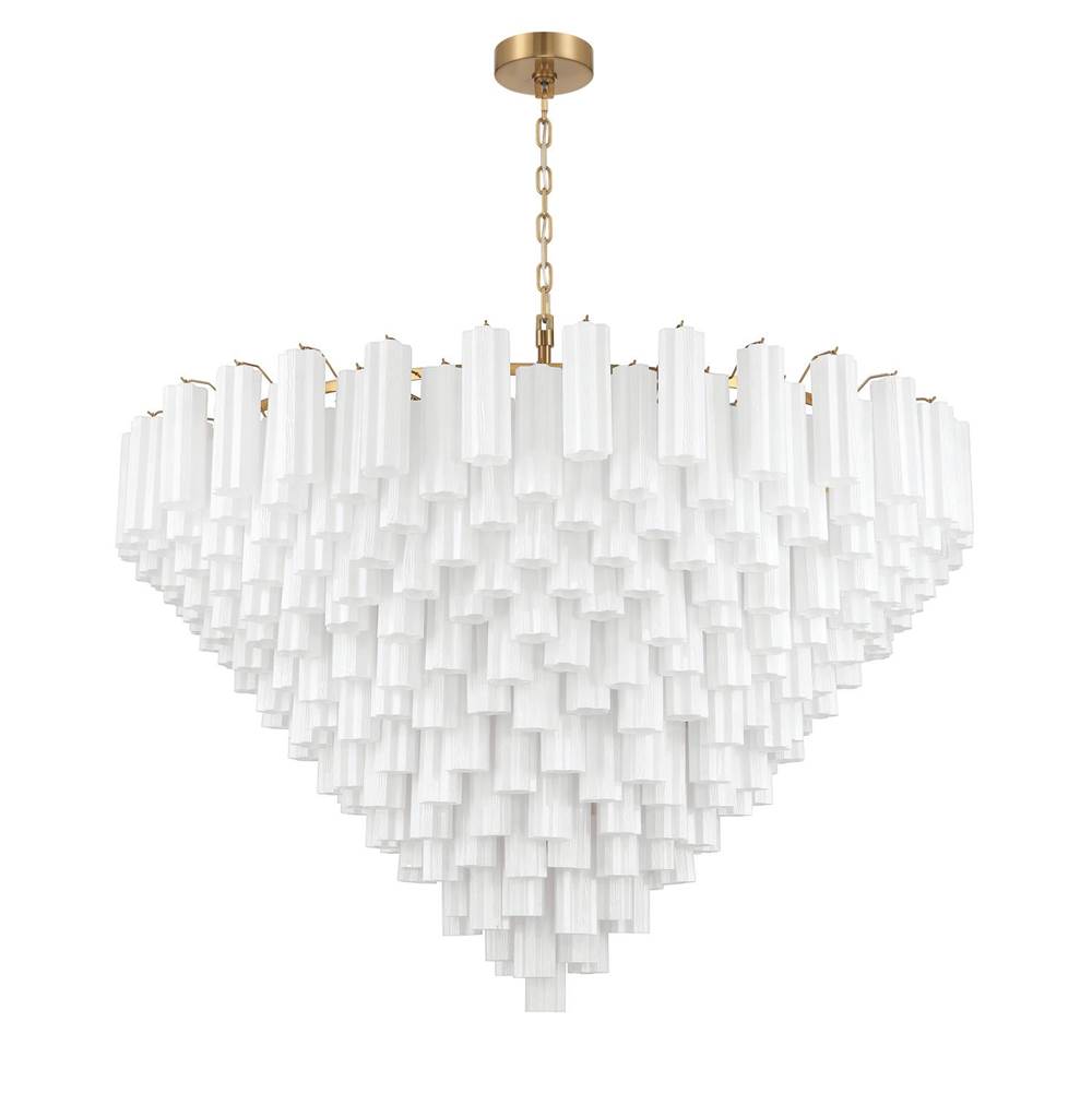 Crystorama Addis 62'' Aged Brass Chandelier