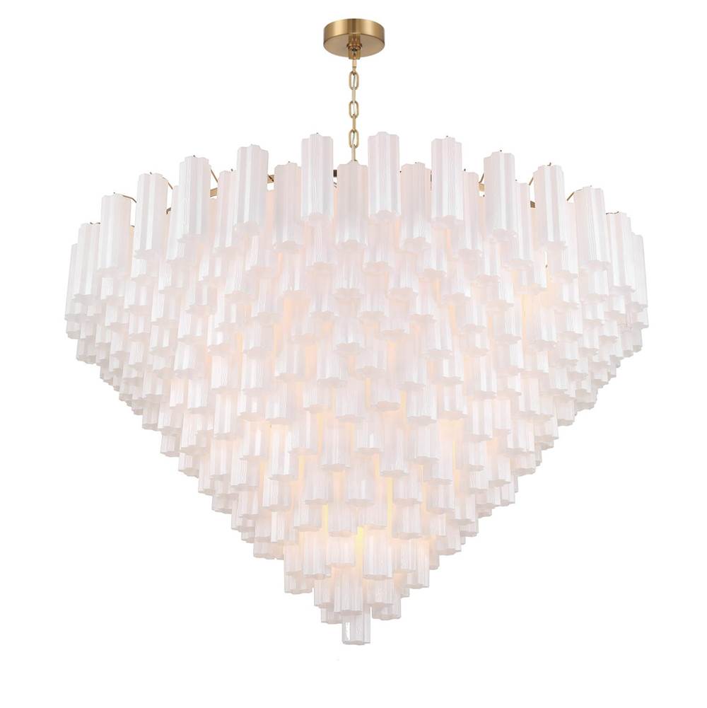 Crystorama ADD-329-AG-WH Aged Brass Addis 62'' Aged Brass Chandelier Image 5