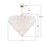 Crystorama ADD-329-AG-WH Aged Brass Addis 62'' Aged Brass Chandelier Image 2