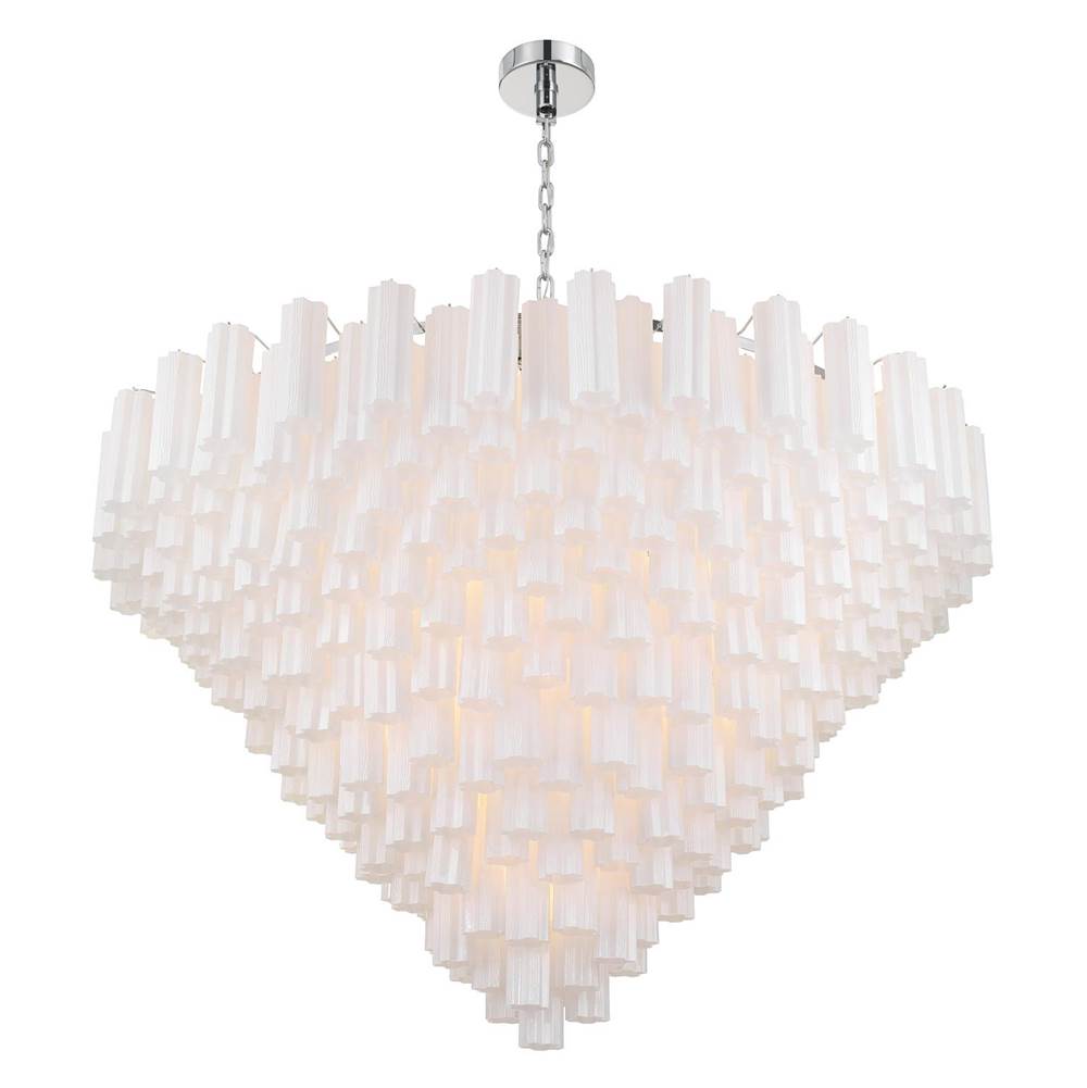 Crystorama ADD-329-CH-WH Polished Chrome Addis 62'' Polished Chrome Chandelier Image 5
